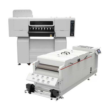 24in Turbo 5pcs Epson i3200 Prntheads DTF Printer With 984ft Film Holder Plus Powder Shaker