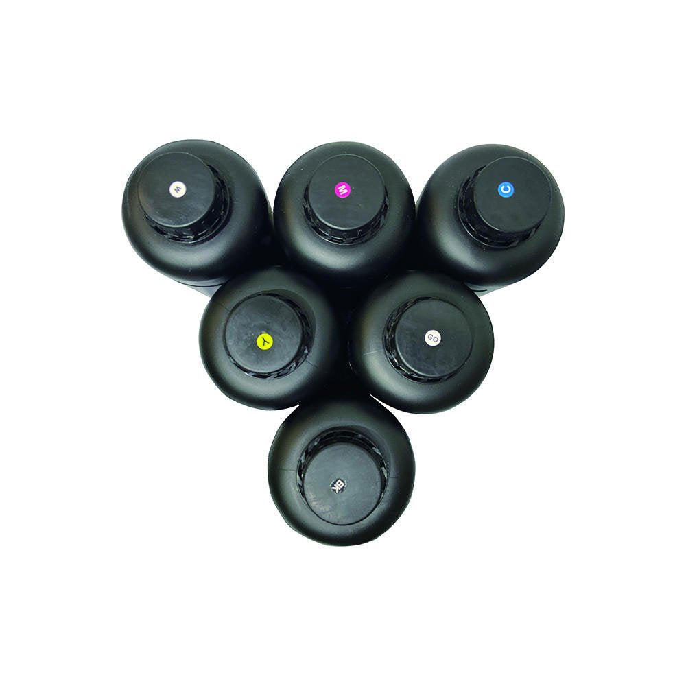 MAX Premium UV DTF 1L Cyan 1L Magenta 1L Yellow 1L Black 1L White 1L Varnish Combo